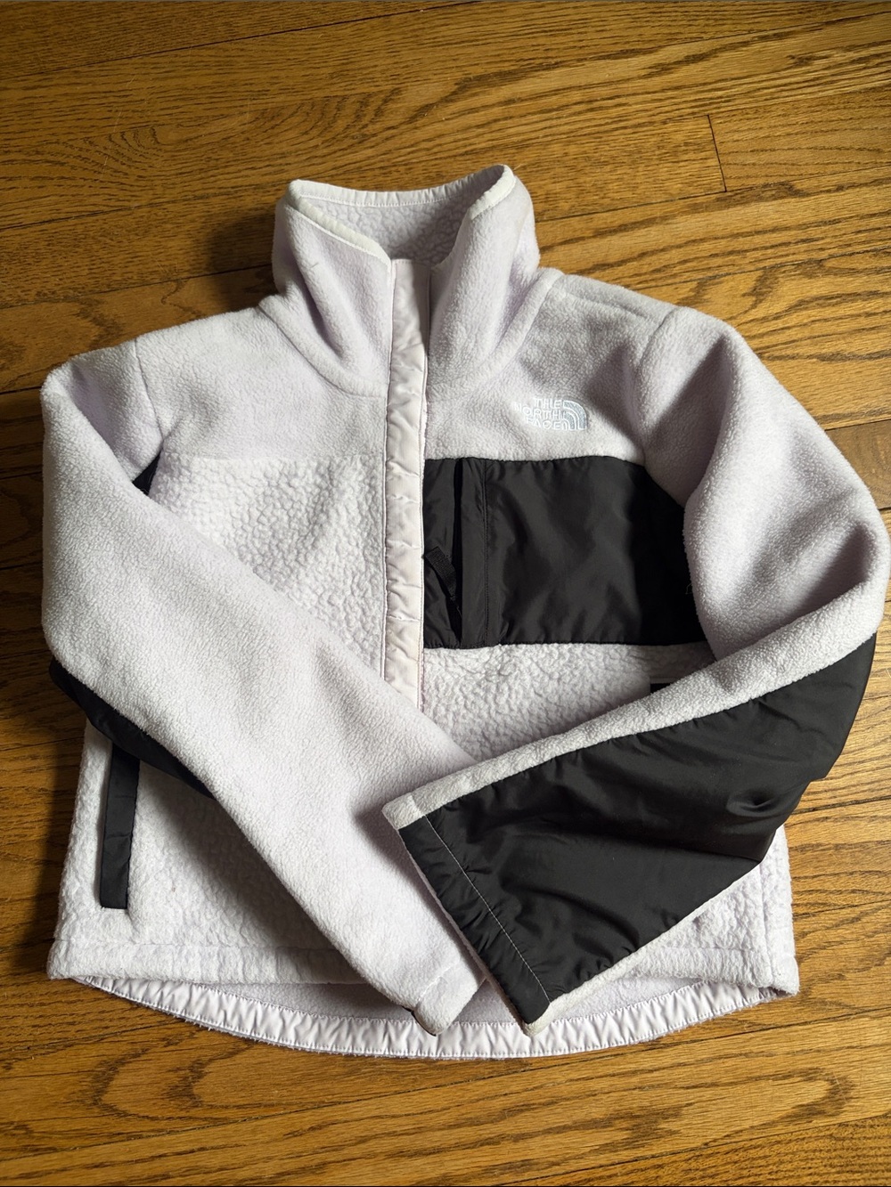 The North Face Girls' lavender and Black Fleece Jacket